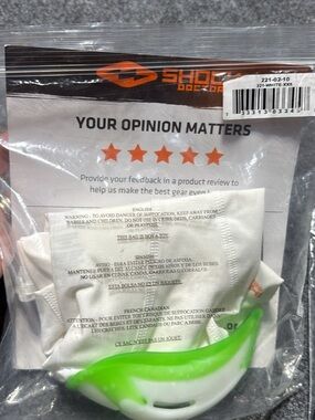Men   White Athletic Mouthguard with Green Case